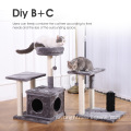 52 "DIY Cat Tower Tree Tree Pet Furniture Post Post with Plastic Brush